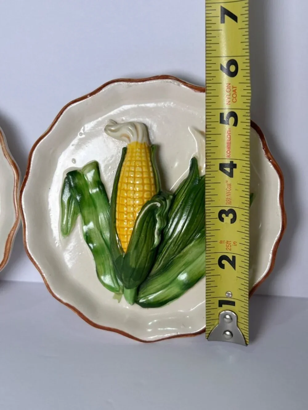 VTG Ceramic Corn Wall Plates Set of 2 Made In Japan Collectible Farmhouse